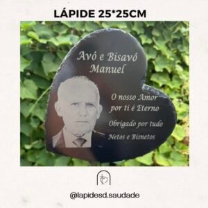 Lápide coração 25-25cm